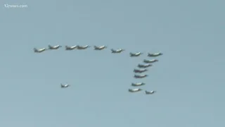 Luke Air Force Base salute coronavirus frontline workers with flyover