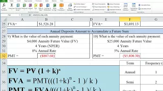 Time Value of Money Using Excel (Chapter 5)