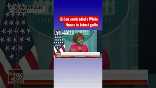 Biden contradicts Karine Jean-Pierre in rail talks #shorts