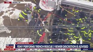 FDNY performs dramatic trench rescue in the Bronx | LiveNOW from FOX