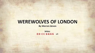 Werewolves of London by Warren Zevon - easy acoustic chords and lyrics