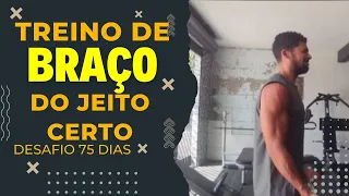 Treino de braço no desafio Hard, dia 66.