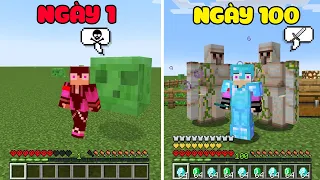 Thử Sinh Tồn 100 Ngày Ở THẾ GIỚI SIÊU PHẲNG Trong Minecraft