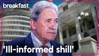 Winston Peters lashes out moments before China speech | TVNZ Breakfast