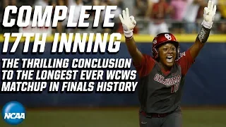 Shay Knighten home run leads Oklahoma to 17-inning WCWS win