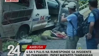 24 Oras: 4 sa 5 pulis na rumesponde sa insidente ng pamamaril, patay matapos tambangan