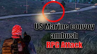 U.S. Marine Convoy Ambush - RPG Attack - Afghanistan - ARMA 3