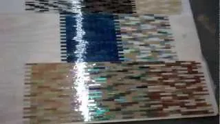 Iridescent Glass Backsplash tiles