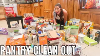 MESSY PANTRY CLEAN OUT AND ORGANIZATION | TAKING INVENTORY TO SAVE MONEY ON WEEKLY GROCERY BUDGETS