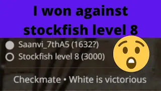 I defeated stockfish level 8 in lichess || How to defeat stockfish level 8 in lichess ||