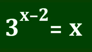 Russia | A nice Math Olympiad Algebra Problem | How to Solve 3^x-2=x ? | Lambert W function effect