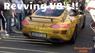 Gumball 3000 revving SLS AMG and (3x) AMG GT's