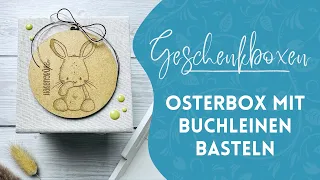 Osterbox mit Buchleinen basteln