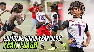 This 8 Year Old Football Combine Was INSANE! Flash Balls Out & Female Lineman DOMINATES The Boys!