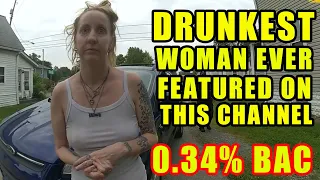 Bodycam DUI Arrest - Woman Blows FOUR Times the Legal Limit (0.34% BAC)