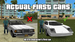 Actual first cars for all GTA characters | GTA III to GTA V