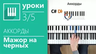 ✅🎹АККОРДЫ НА ПИАНИНО (3/5) - МАЖОР НА ЧЕРНЫХ КЛАВИШАХ (MUSICITS.FUN)