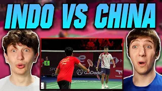 Americans React to Indonesia vs China BWF Thomas Cup Final (Badminton Tournament)