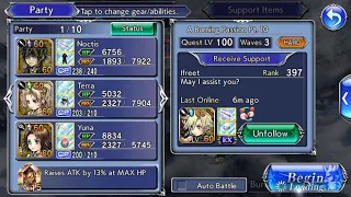 A Burning Passion "Snow" lvl 100 Lost Chapter w/ Noctis, Terra & Yuna 89k Score