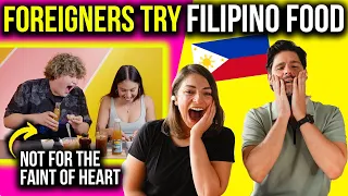 FOREIGNERS try to FILIPINO STREET FOOD - can't believe their REACTION!