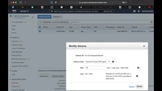 Как увеличить размер диска на сервере Amazon AWS