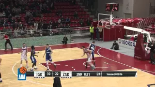 Vuk Radivojević was unstoppable - three pointer from downtown