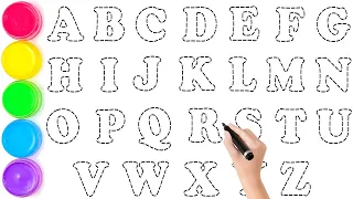 Let's Learn How to Draw & Paint Alphabet A to Z for Beginners Easy Step by Step // KS ART #kids