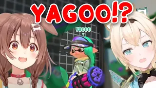 Korone and Iroha Run Into YAGOO During Their Splatoon Collab [Hololive]