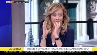 Giorgia Meloni: In diretta su SkyTg24. Mi seguite? #TuttiInPiazza