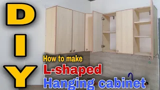 DIY How to Make L- Shaped Kitchen Hanging Cabinet | Hanging Cabinet |