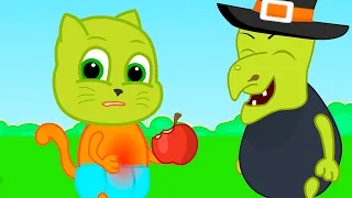 Cats Family in English - The witch poisoned the apple Cartoon for Kids