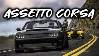 Assetto Corsa - Ford Mustang Shelby GT500 & Dodge Challenger SRT Demon | Cruise with Friend