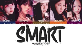 Le sserafim - Smart lyrics (colour coded lyrics)| Armygirls | easy lyrics|