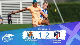 RESUMEN Y GOLES REAL SOCIEDAD FEMENINO vs ATLÉTICO DE MADRID, Jornada 20, FINETWORK LIGA F