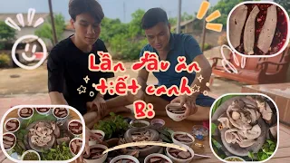 Giang Thành TV| Ăn thử tiết canh bò , lòng lợn dồi heo nguyên 1m |#GTTV