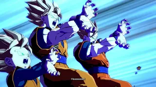 DRAGON BALL FighterZ Dramatic finish Gohan,Goku et Goten vs Broly