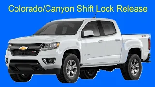 Colorado/Canyon Shift Lock Release