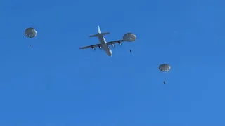 NATO Allies jump into action | C130J Super Hercules aircraft over the Alzey Drop Zone