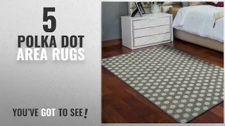 Top 10 Polka Dot Area Rugs [2018 ]: Superior Dot Collection Area Rug, 8mm Pile Height with Jute