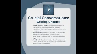 Crucial Conversations 1 Getting Unstuck