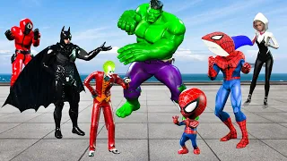 Superheroes Spiderman Rescue Baby Spider Man from Team Bad Guy Joker | PRO 5 SUPERHERO TEAM