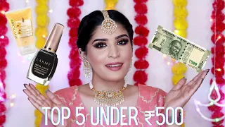 Top 5 Under ₹500 | Skincare, Haircare & Makeup | #Diwalog 2021 Day 13 | Shreya Jain