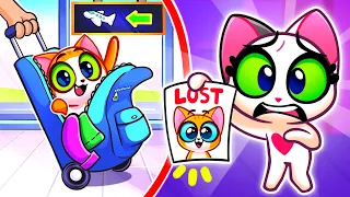 Baby Got Lost in the Airport✈️ Safety Rules for Kids 🌟 Funny Cartoon by Purr-Purr Stories