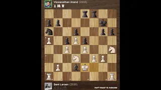 Bent Larsen vs Viswanathan Anand • Match “ Seniors - Juniors “, 1989