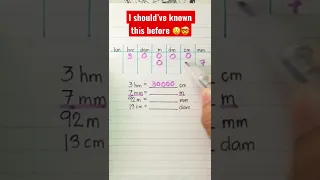 Converting metric units #shorts #maths #mathtricks #fyp #mathtutor