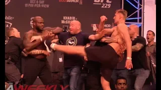 UFC 229 Ceremonial Weigh-In: Derrick Lewis & Alexander Volkov Come to Near Blows