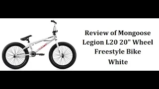 Mongoose Legion L20 20" Wheel Freestyle Bike, White - best Kids Ride on Toys