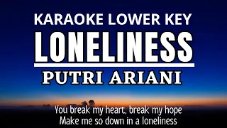 Putri Ariani - Lonelines (Karaoke Lower Key Nada Rendah -2 A mayor)