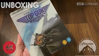 Top Gun Maverick 4k UltraHD Blu-ray steelbook uk hmv exclusive lenticular Unboxing