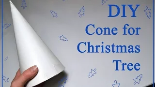 How to make a cone DIY Christmas Tree tutorial decorations paper foam